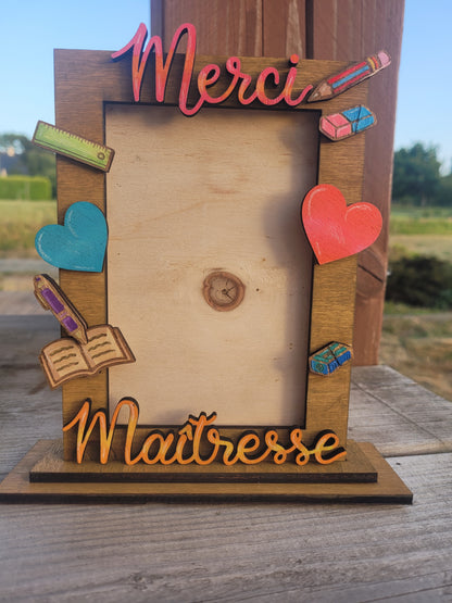 Cadre photo en bois personnalisable