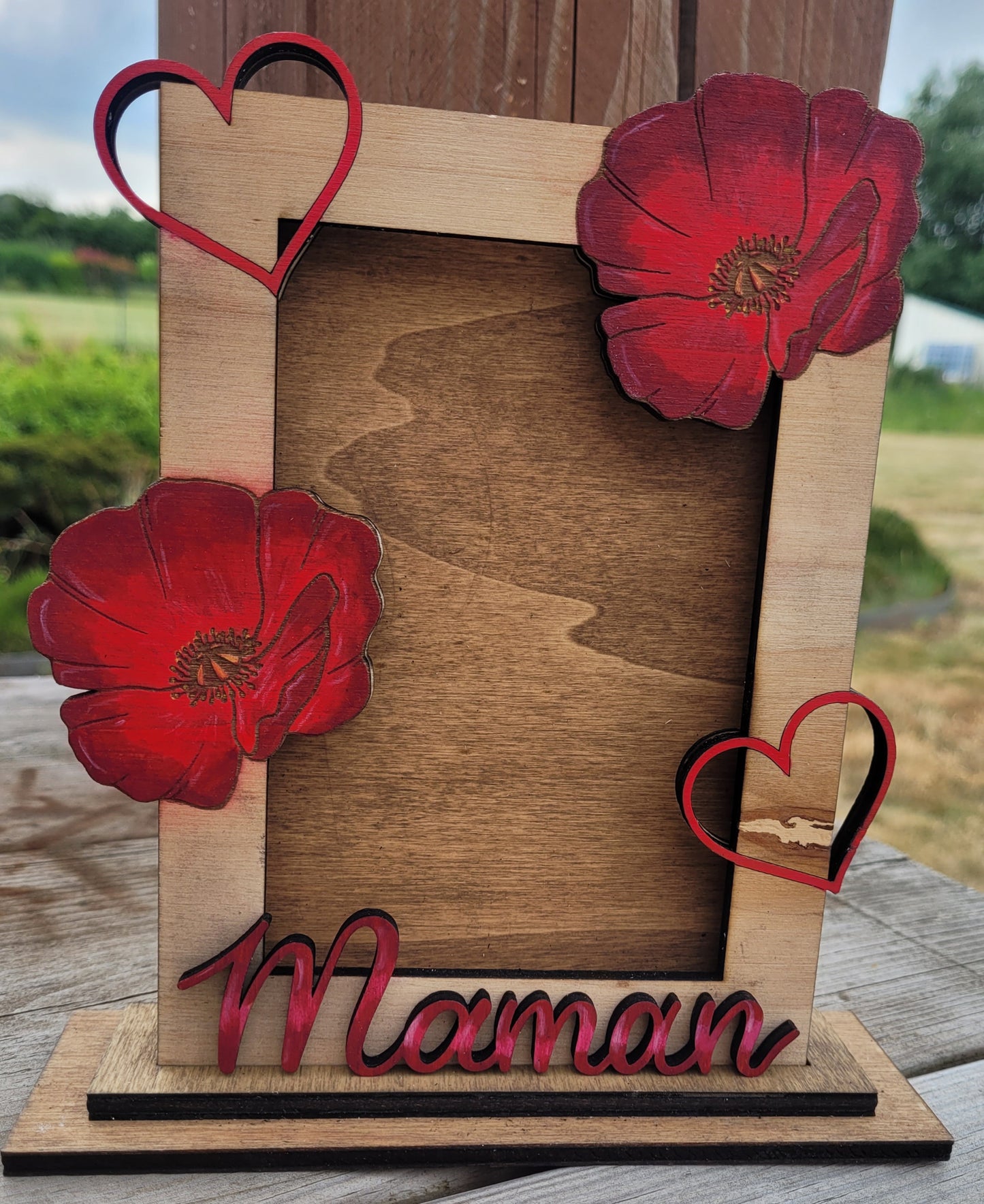 Cadre photo en bois personnalisable