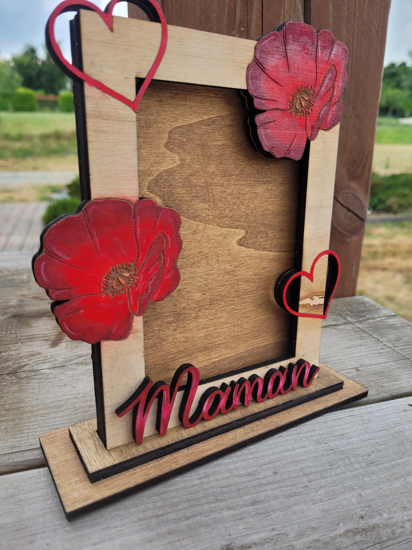 Cadre photo en bois personnalisable