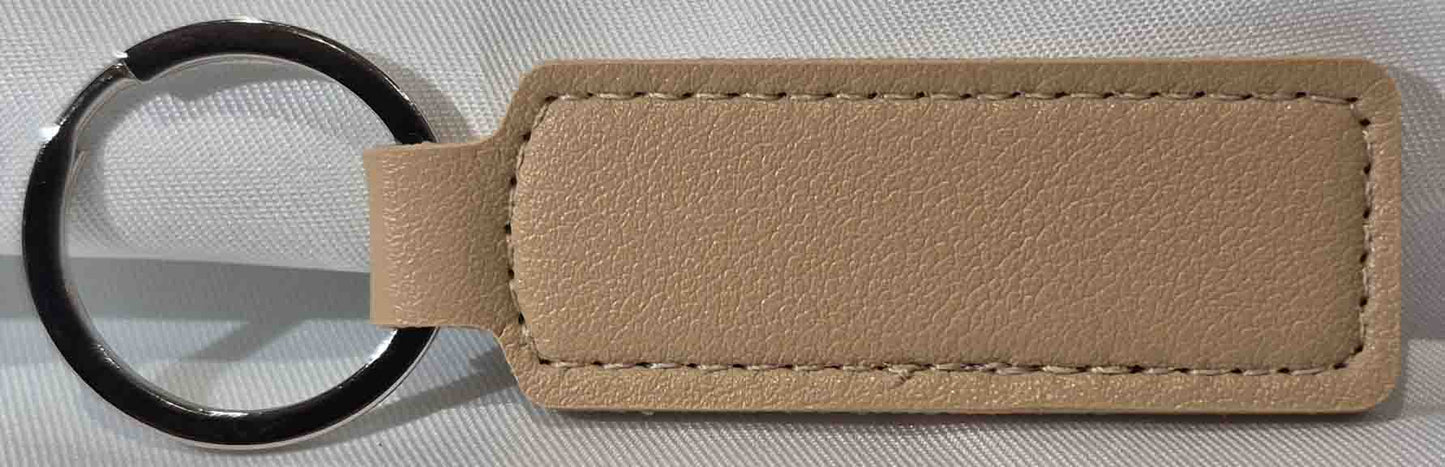Porte-clé cuir rectangle