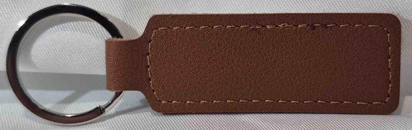 Porte-clé cuir rectangle