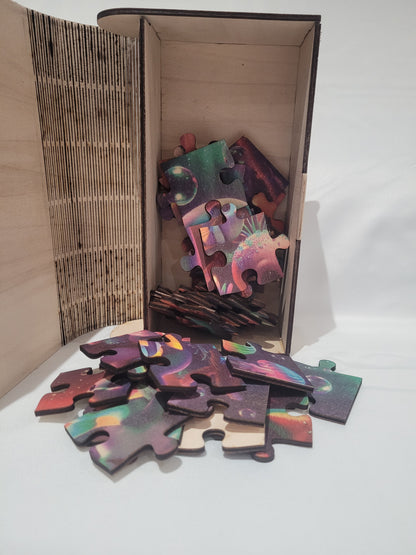 Puzzle en bois avec boite de rangement