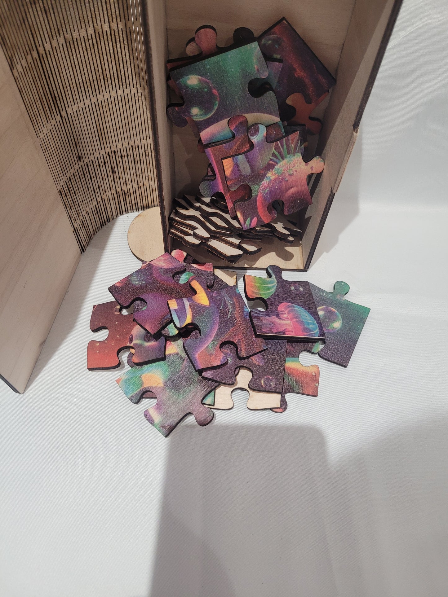 Puzzle en bois avec boite de rangement