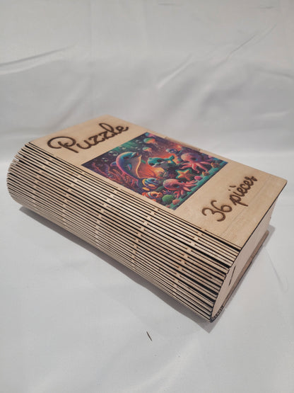 Puzzle en bois avec boite de rangement